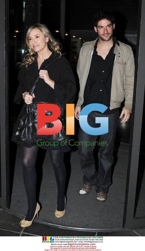 Pregnant Tasmin Outhwaite & Fiance Tom Ellis at Late Late Show