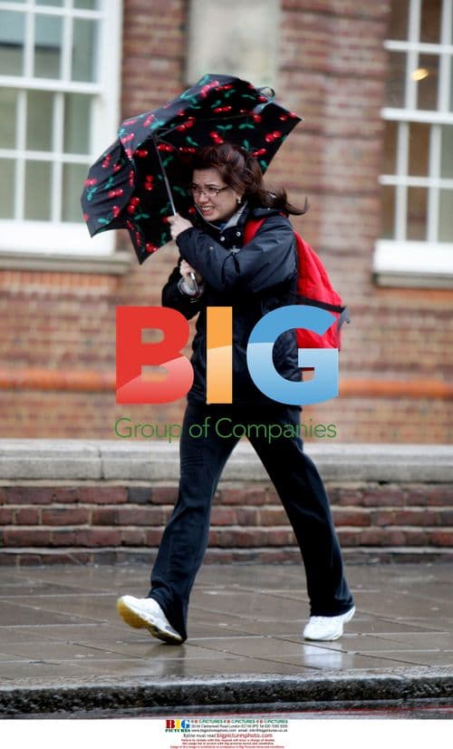 Commuters Brave Severe Weather in London