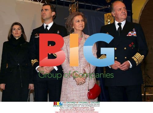 Spanish royal family at ship launch