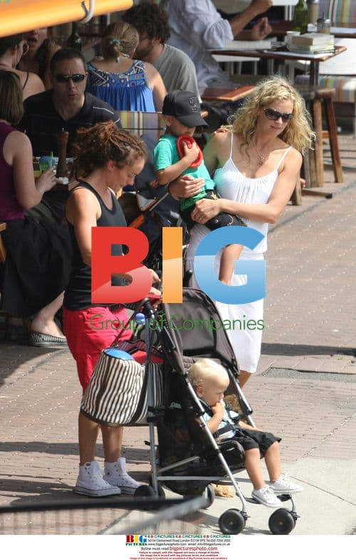 Sara O'Hare and son at Bronte Beach