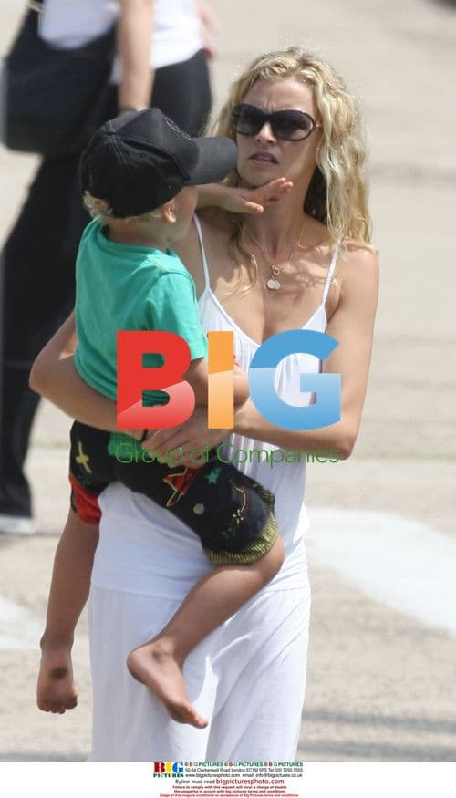Sara O'Hare and son at Bronte Beach