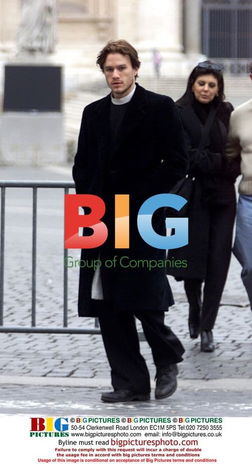 Heath Ledger on set of 'The Sin Eater' in Vatican