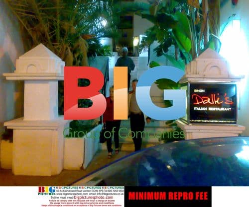 James Hewitt and Aramis Fuster argue in Marbella