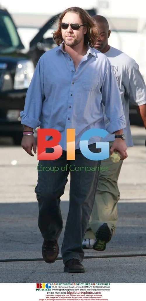 Russell Crowe on set of State of Play