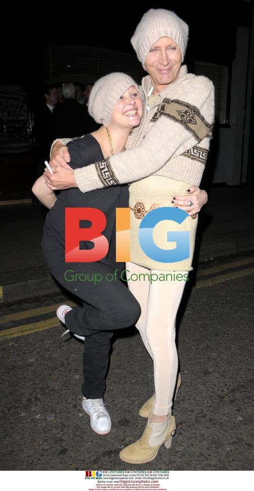 Gail Porter and Richard O'Brien outside Groucho