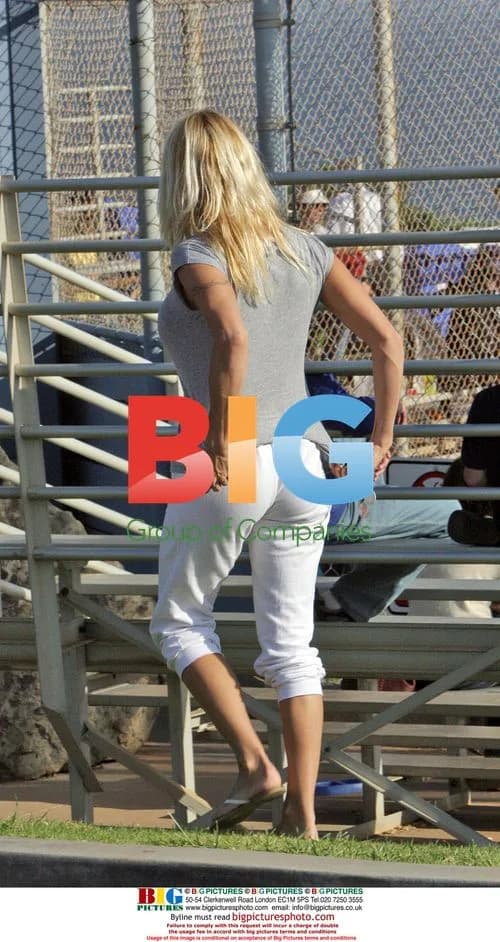 Pamela Anderson Picks Up Sons After Game