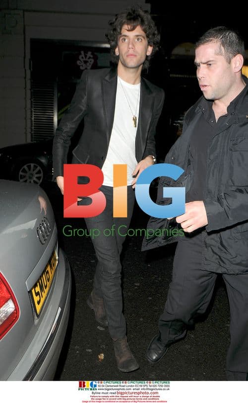 Singer Mika arriving at Bungalow 8 in London
