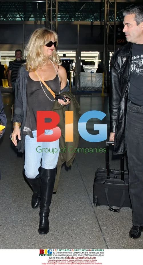 Goldie Hawn Departs LAX With Mystery Man