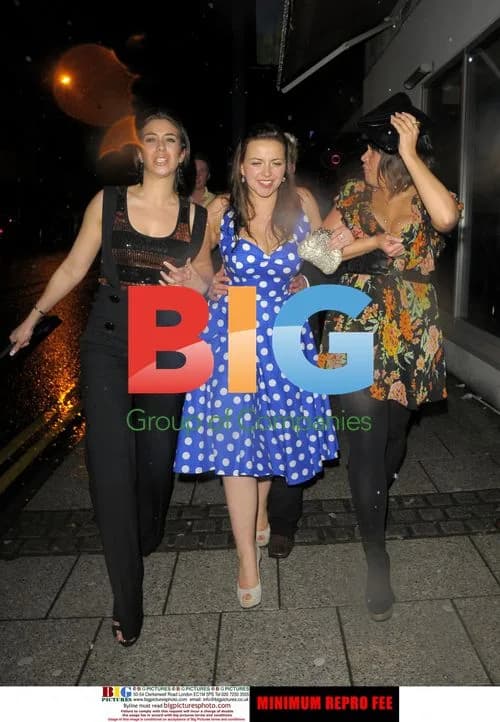 Welsh Rugby Players Celebrate Victory at Brains, Charlotte Church at Oceana Club