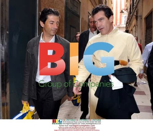 Antonio Banderas and Melanie Griffith with his mother in Malaga