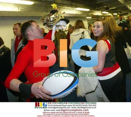 Charlotte Church at Wales-France Rugby Match