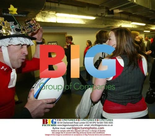 Charlotte Church at Wales-France Rugby Match