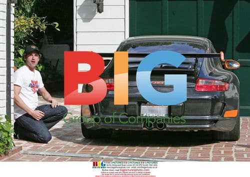 Patrick Dempsey Leaving Gym in Vintage Car