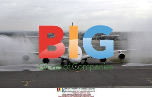 First A380 Airbus Arrives at Heathrow