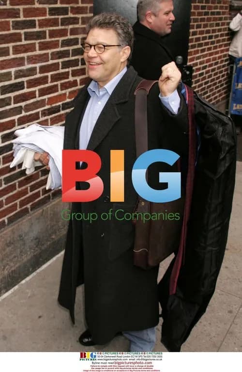 Al Franken arrives for Letterman show