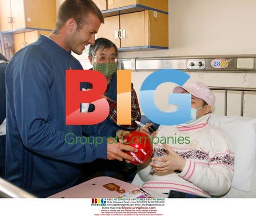 David Beckham visits young patient