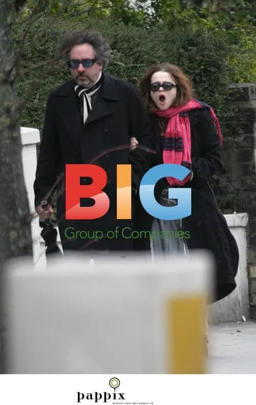 Tim Burton and Helena Bonham Carter Strolling in London