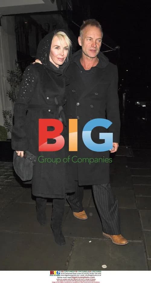 Sting and Trudie Styler at Scott's restaurant, London