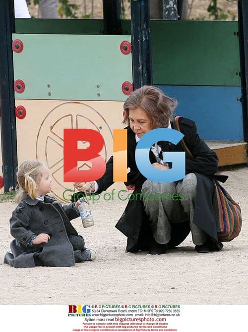 Queen Sofia of Spain with grandchildren