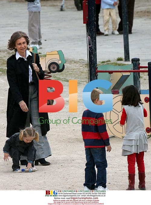 Queen Sofia of Spain with grandchildren