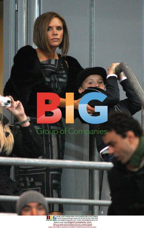 Victoria Beckham and family at France vs England match