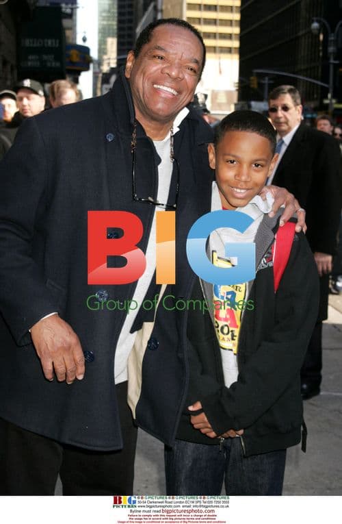 John Witherspoon and son at 'Letterman' appearance