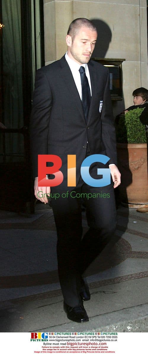 England Football Players Leaving Hotel for France Match