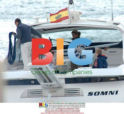 Princes Cristina and Inaki with family on holiday