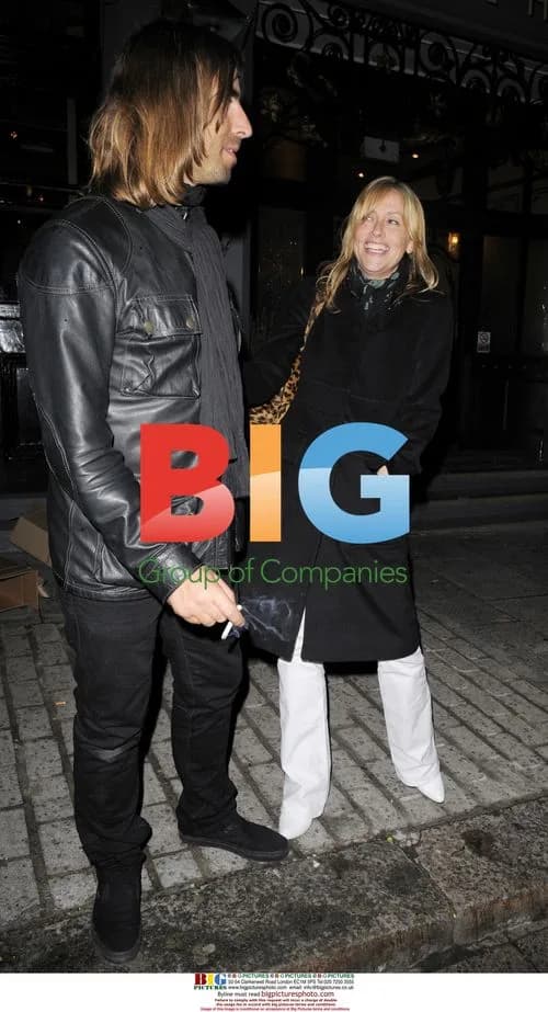 Liam Gallagher and Nicole Appleton Leaving The Hill Pub