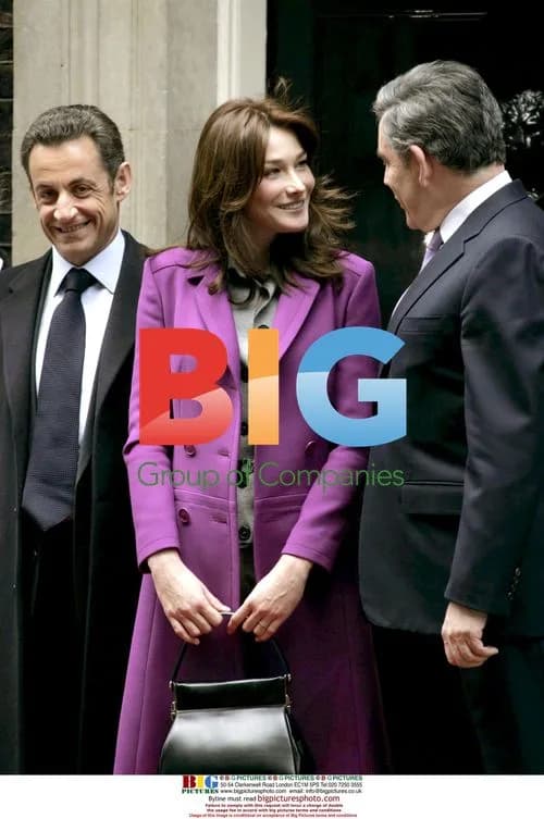 Sarkozy and Bruni-Sarkozy Meet Brown at 10 Downing Street