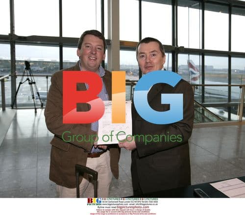 Paul Walker and Willie Walsh at Heathrow Terminal 5