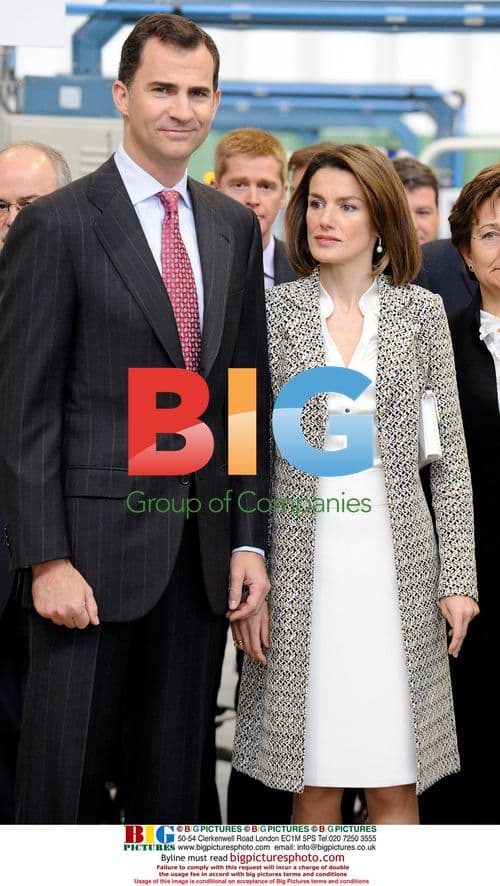 Princess Letizia and Prince Felipe Inaugurate Factory