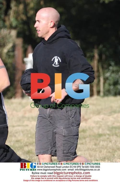 Peter Andre Exercising With Fitness Trainer