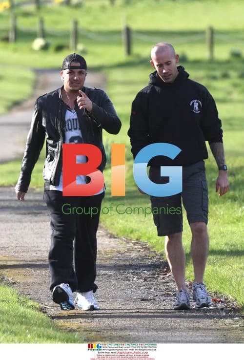 Peter Andre Jogging with Fitness Trainer