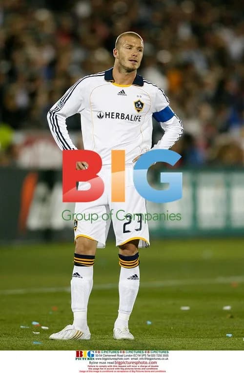 David Beckham waits for play to start
