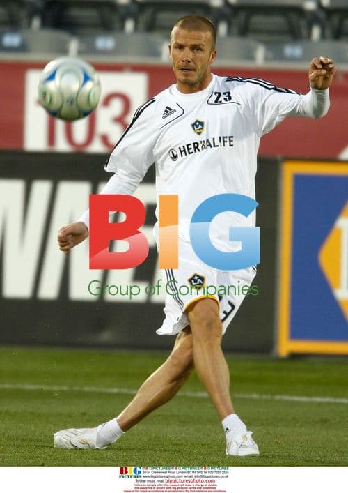 David Beckham warms up for MLS season opener