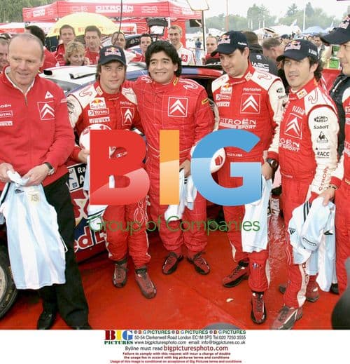 Maradona taken for a spin by Loeb