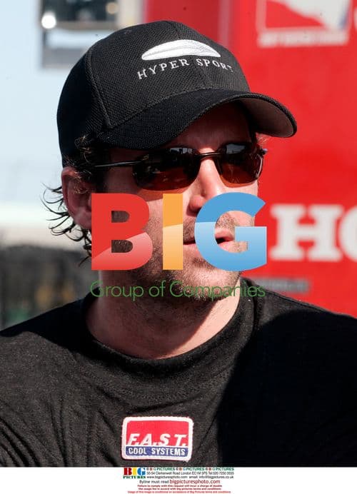 Patrick Dempsey in pit at Gainsco Grand Prix