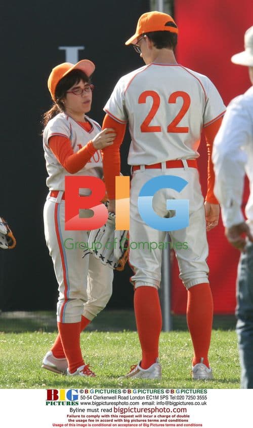 Ugly Betty Cast Filming Baseball Game