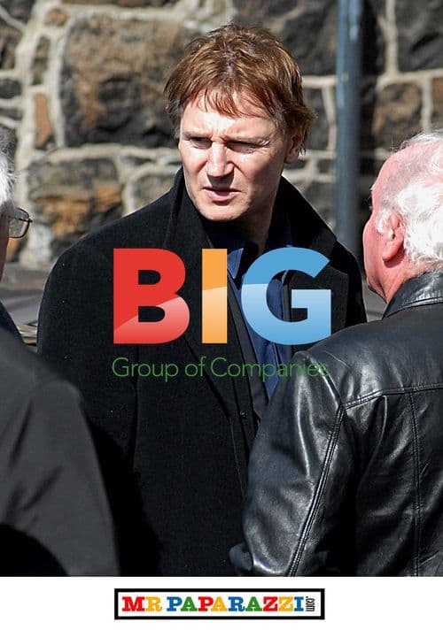 Liam Neeson attends aunt's funeral in Ballymena