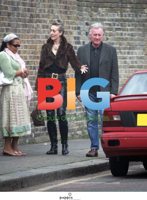 Actress Antonia De Sancha with older man in London