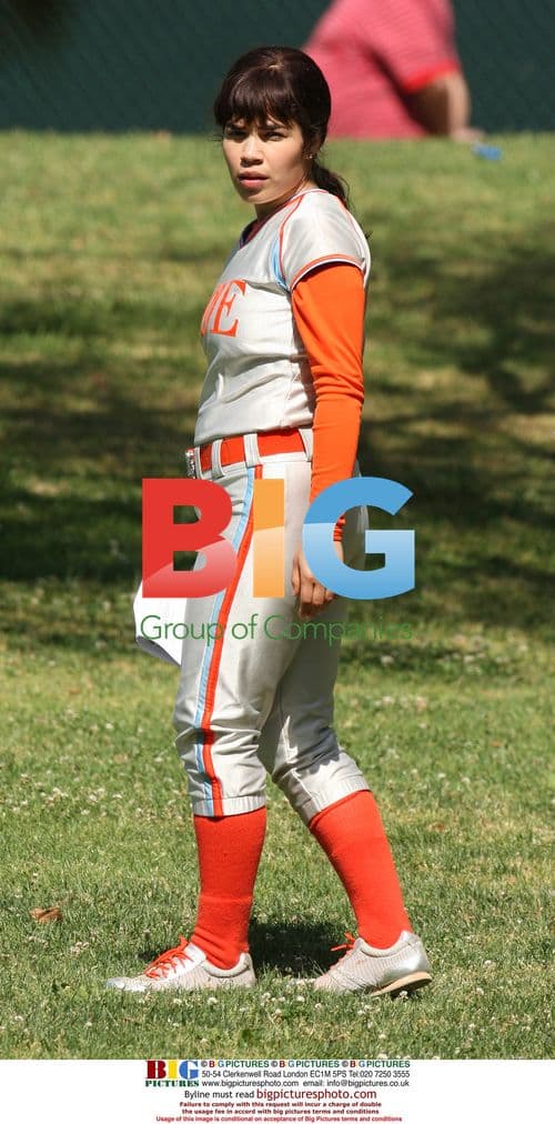 America Ferrera on "Ugly Betty" Set