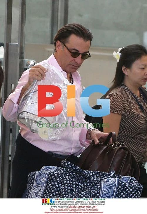 Andy Garcia Departs from LAX with Family