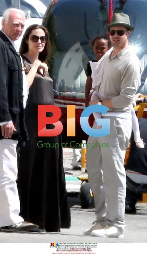 Angelina, Brad and Zahara in Monaco