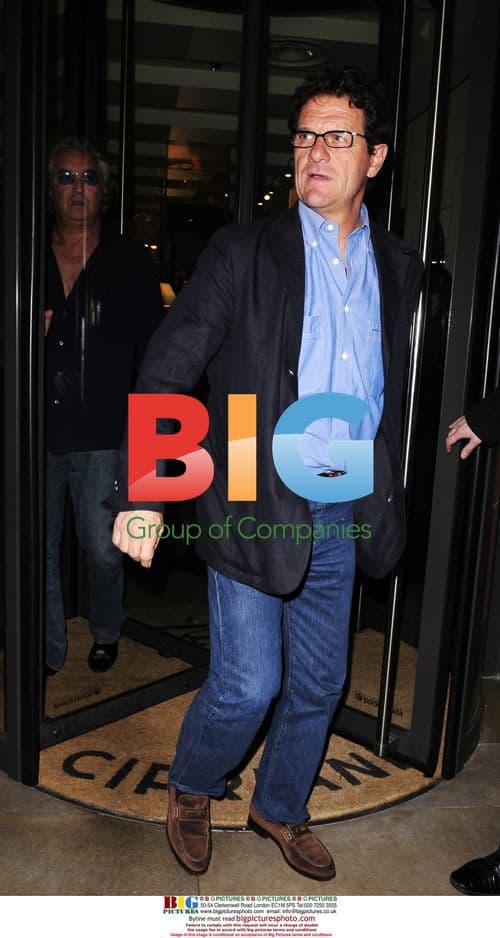 Fabio Capello and Flavio Briatore leave Cipriani