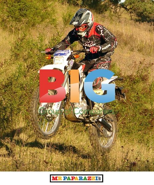 Orlando Bloom riding Yamaha off-road course in Australia