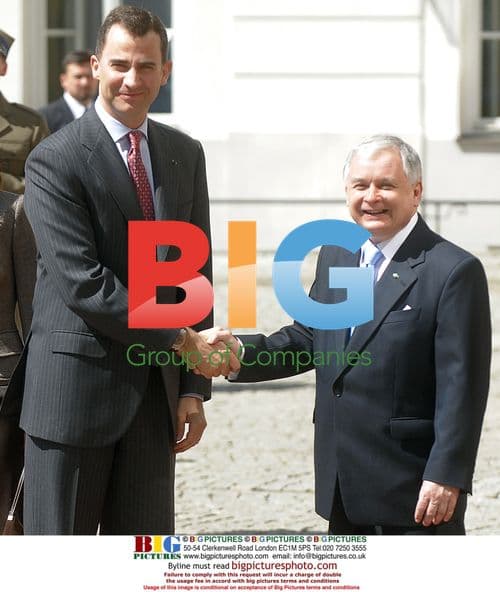 Spain's Crown Prince Felipe and Princess Letizia meet Poland's President and First Lady