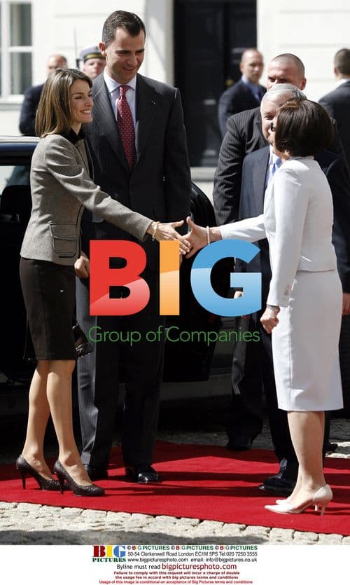 Crown Prince Felipe and Princess Letizia meet Polish President