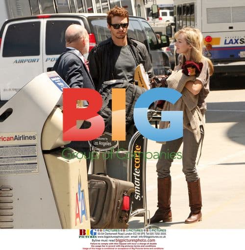 James Franco and Ahna O'Reilly at LAX