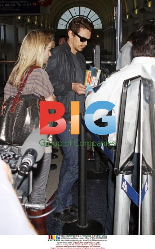 James Franco and Ahna O'Reilly at LAX